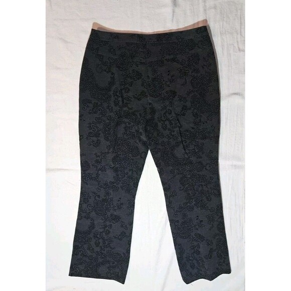 Nygard Collection Dress Pants Women's Black Straight Leg Velvet Witchy Size 16 - Picture 3 of 5